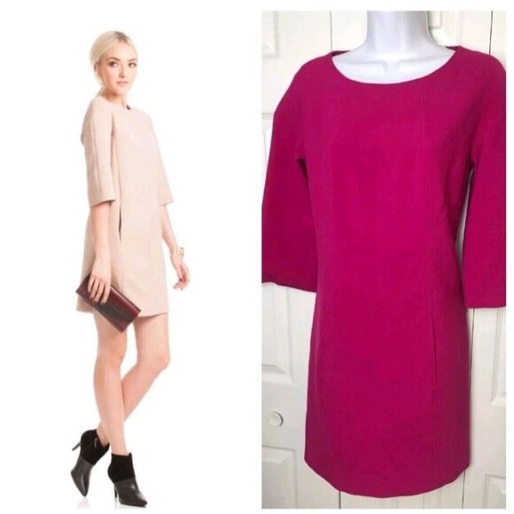 Trina Turk Corrin Pink Magenta Ponte Knit Sheath Dress 4 - Picture 1 of 9
